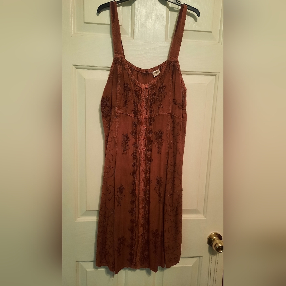 Rust Summer Dress One Size-plus
